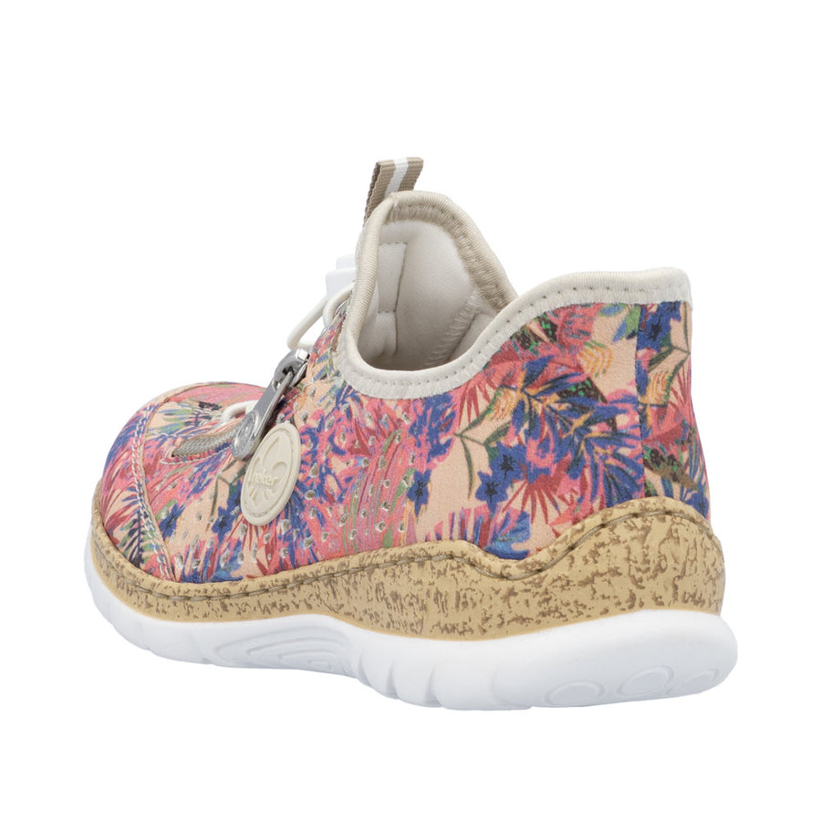 Rieker - N42V3-90 - Rosa-Jungle/Perle/Crème - Shoes