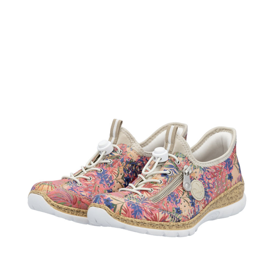 Rieker - N42V3-90 - Rosa-Jungle/Perle/Crème - Shoes
