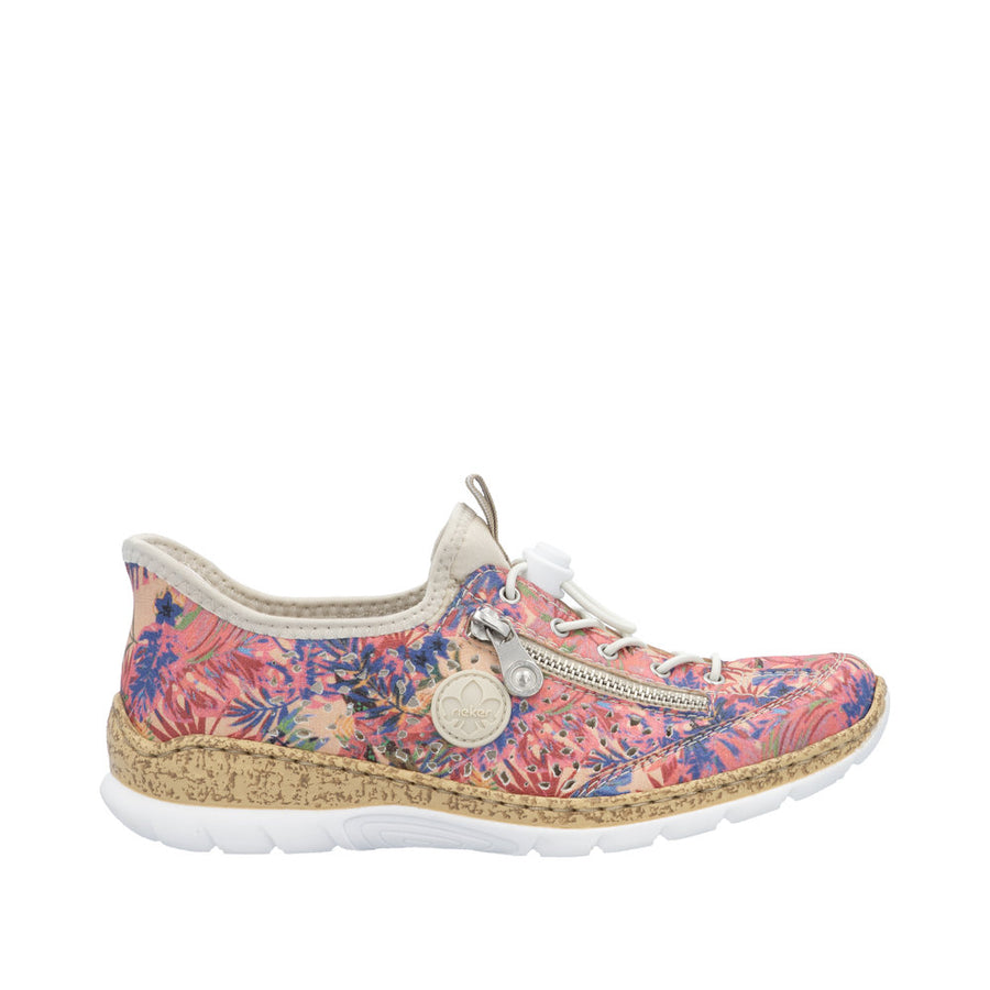 Rieker - N42V3-90 - Rosa-Jungle/Perle/Crème - Shoes