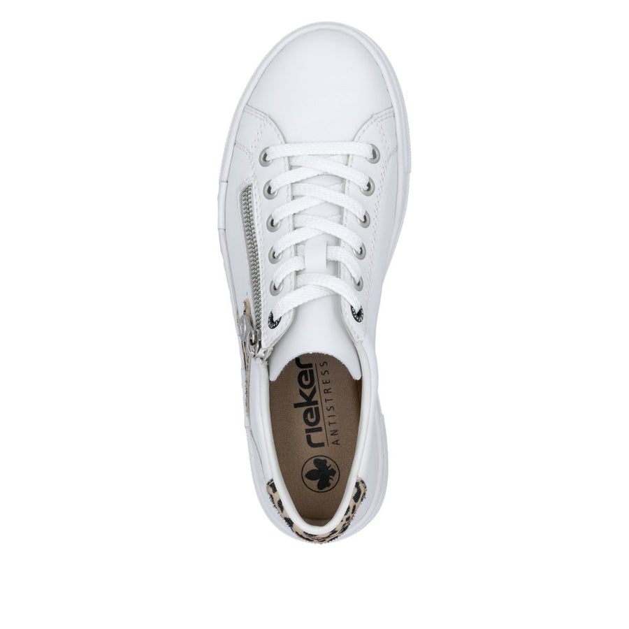 Rieker - N4924-81 - Weiss/ Leo-Natur/Weiss - Shoes