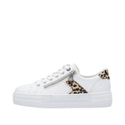 Rieker - N4924-81 - Weiss/ Leo-Natur/Weiss - Shoes