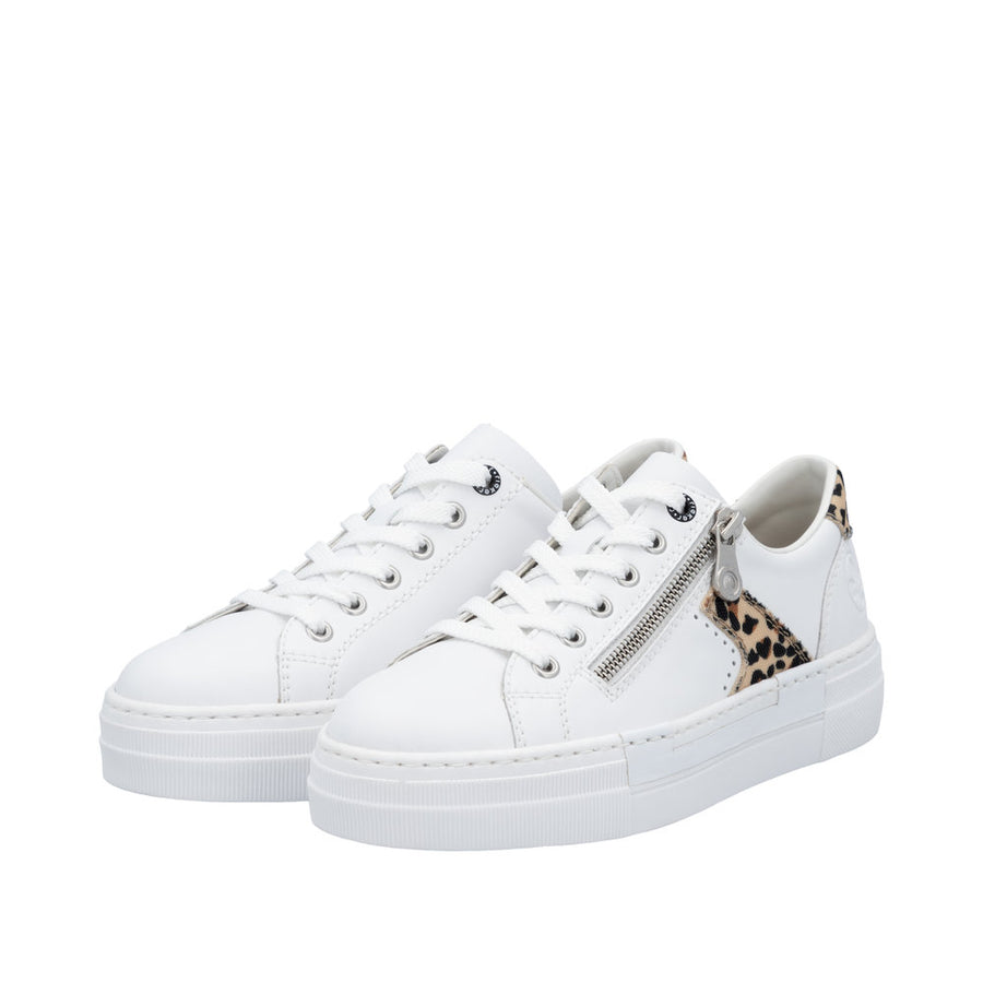 Rieker - N4924-81 - Weiss/ Leo-Natur/Weiss - Shoes