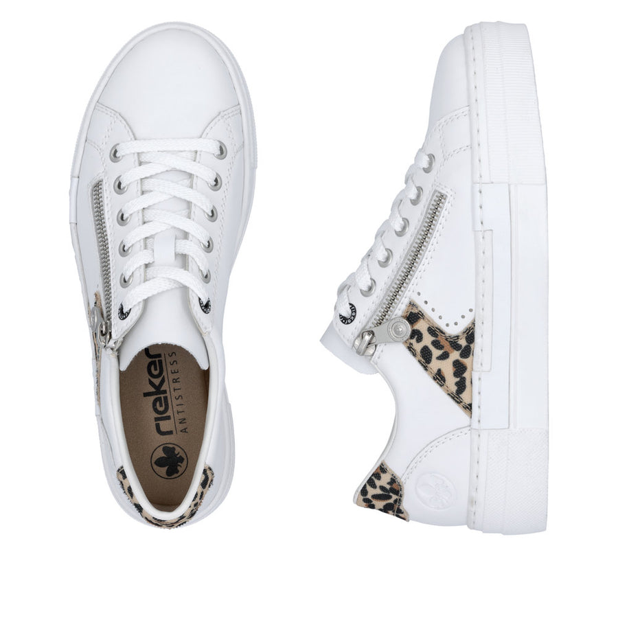 Rieker - N4924-81 - Weiss/ Leo-Natur/Weiss - Shoes