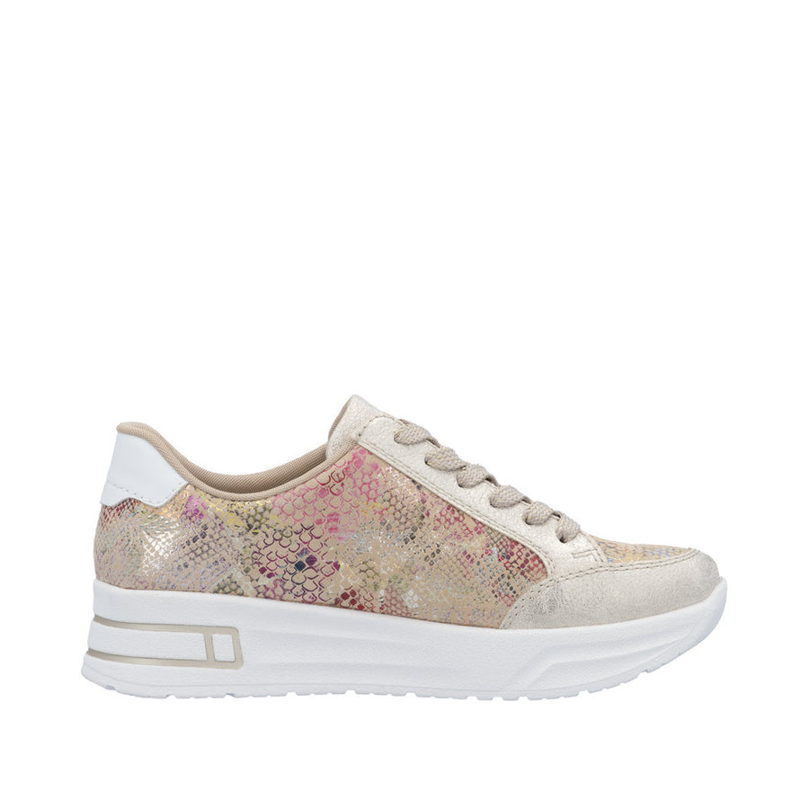 Rieker - N8103-60 - Beige-Gold/Beige-Multi/Weiss - Shoes