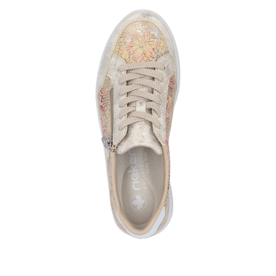 Rieker - N8103-60 - Beige-Gold/Beige-Multi/Weiss - Shoes
