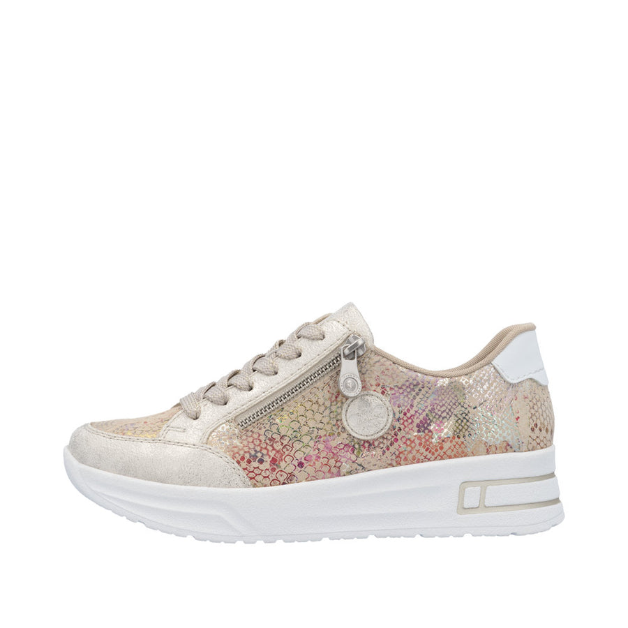 Rieker - N8103-60 - Beige-Gold/Beige-Multi/Weiss - Shoes