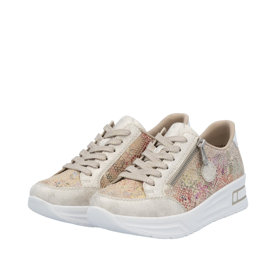 Rieker - N8103-60 - Beige-Gold/Beige-Multi/Weiss - Shoes
