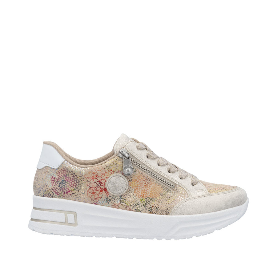 Rieker - N8103-60 - Beige-Gold/Beige-Multi/Weiss - Shoes