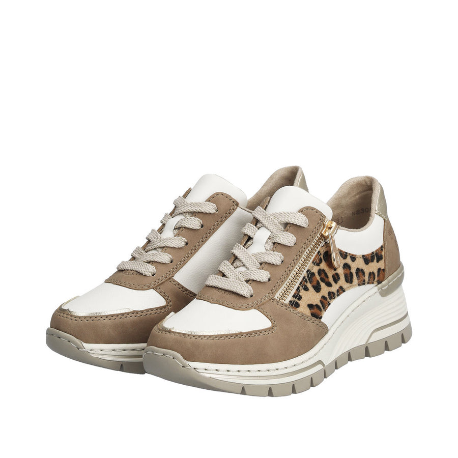 Rieker - N8308-64 - White Leopard - Shoes