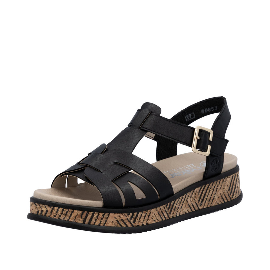 Rieker - W0853-00 - Schwarz - Sandals
