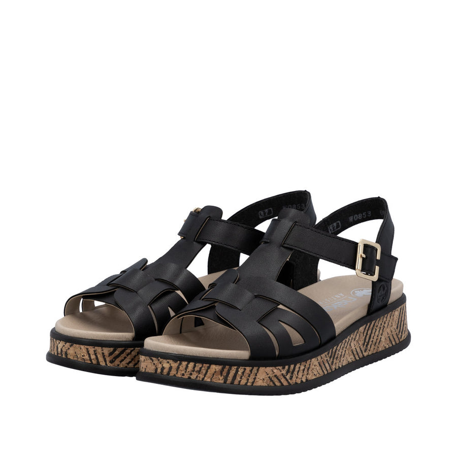 Rieker - W0853-00 - Schwarz - Sandals