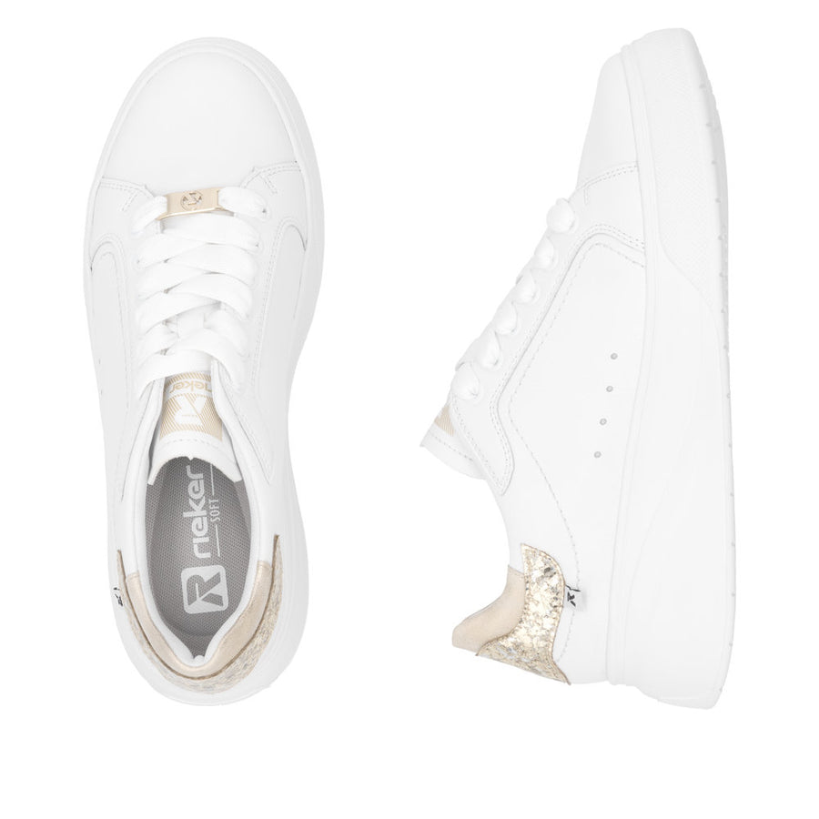 Rieker - W2303-80 - White/Gold/Silver - Shoes