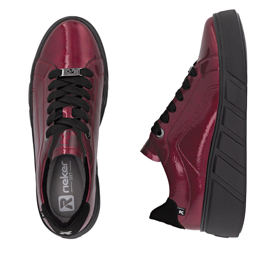 Rieker - W2601-35 - Cherry/Schwarz - Shoes