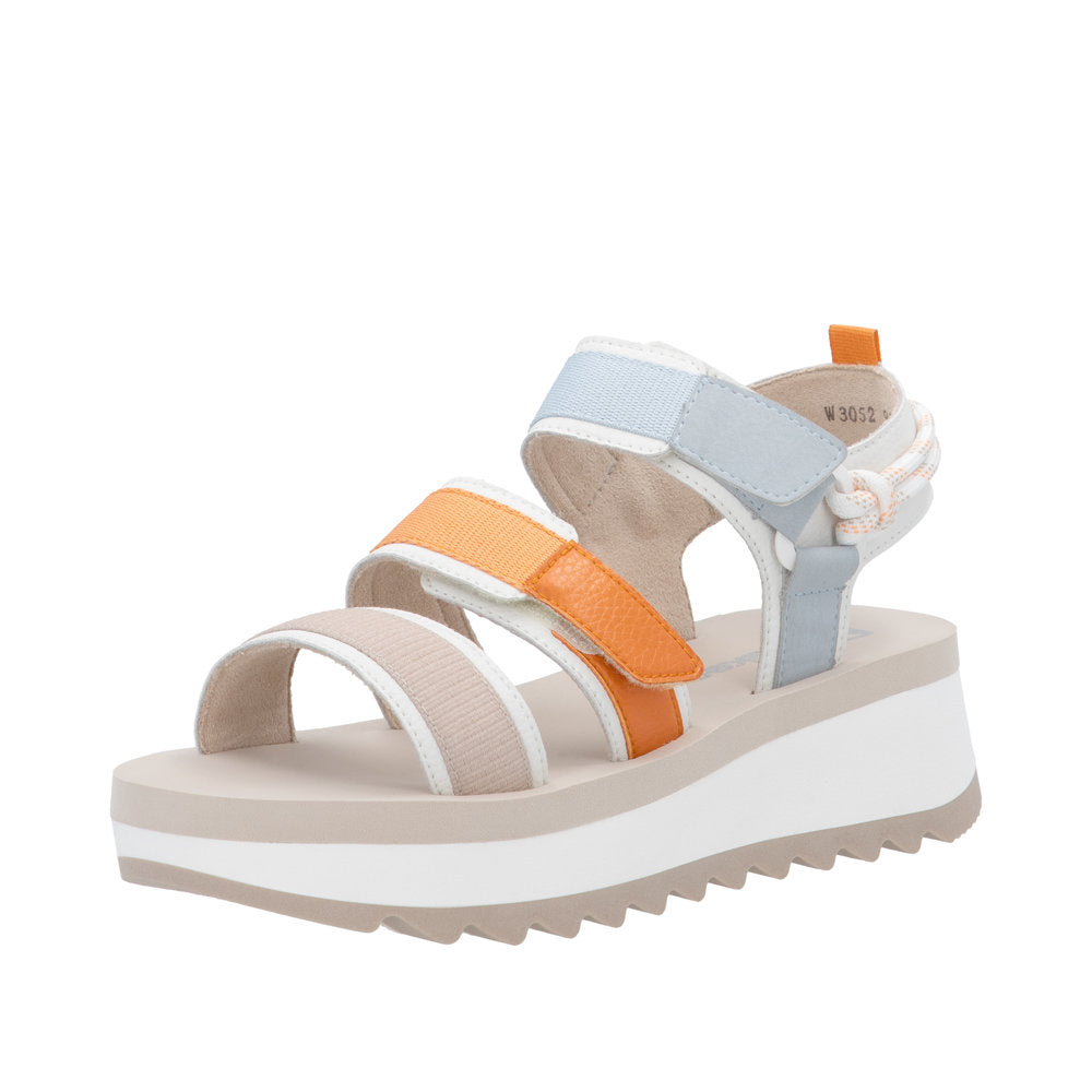 Rieker - W3052-90 - Paper/Lightrose/Salmon/Carrot/Ciel - Sandals