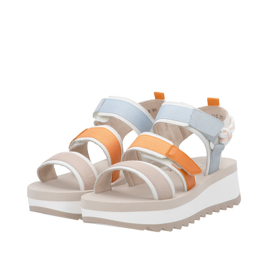 Rieker - W3052-90 - Paper/Lightrose/Salmon/Carrot/Ciel - Sandals