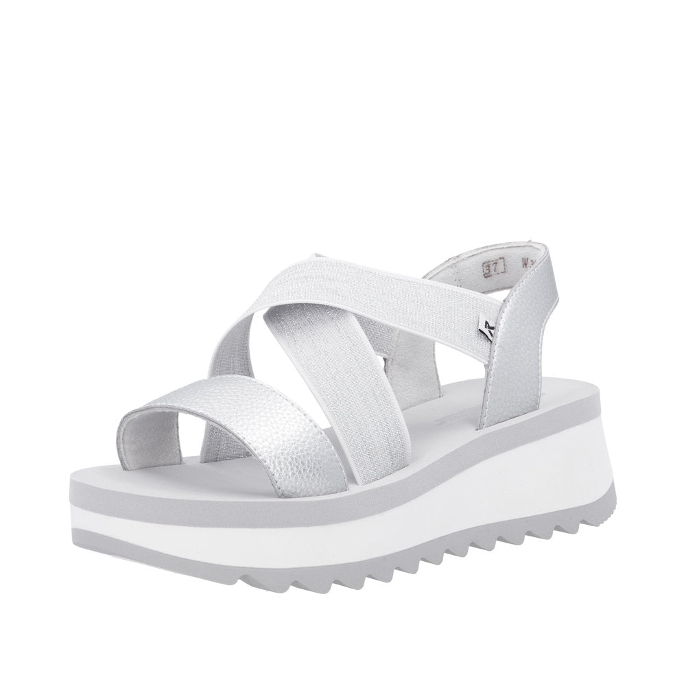 Rieker - W3053-90 - Silber/Weiss-Silber - Sandals