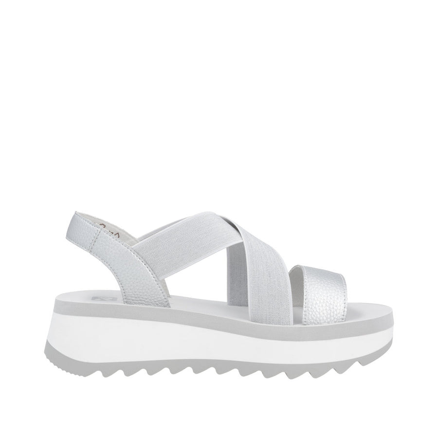 Rieker - W3053-90 - Silber/Weiss-Silber - Sandals