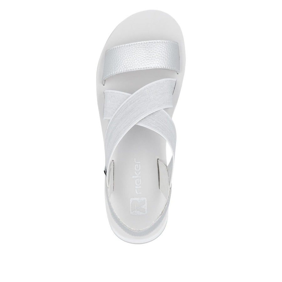 Rieker - W3053-90 - Silber/Weiss-Silber - Sandals