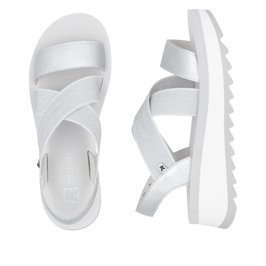 Rieker - W3053-90 - Silber/Weiss-Silber - Sandals