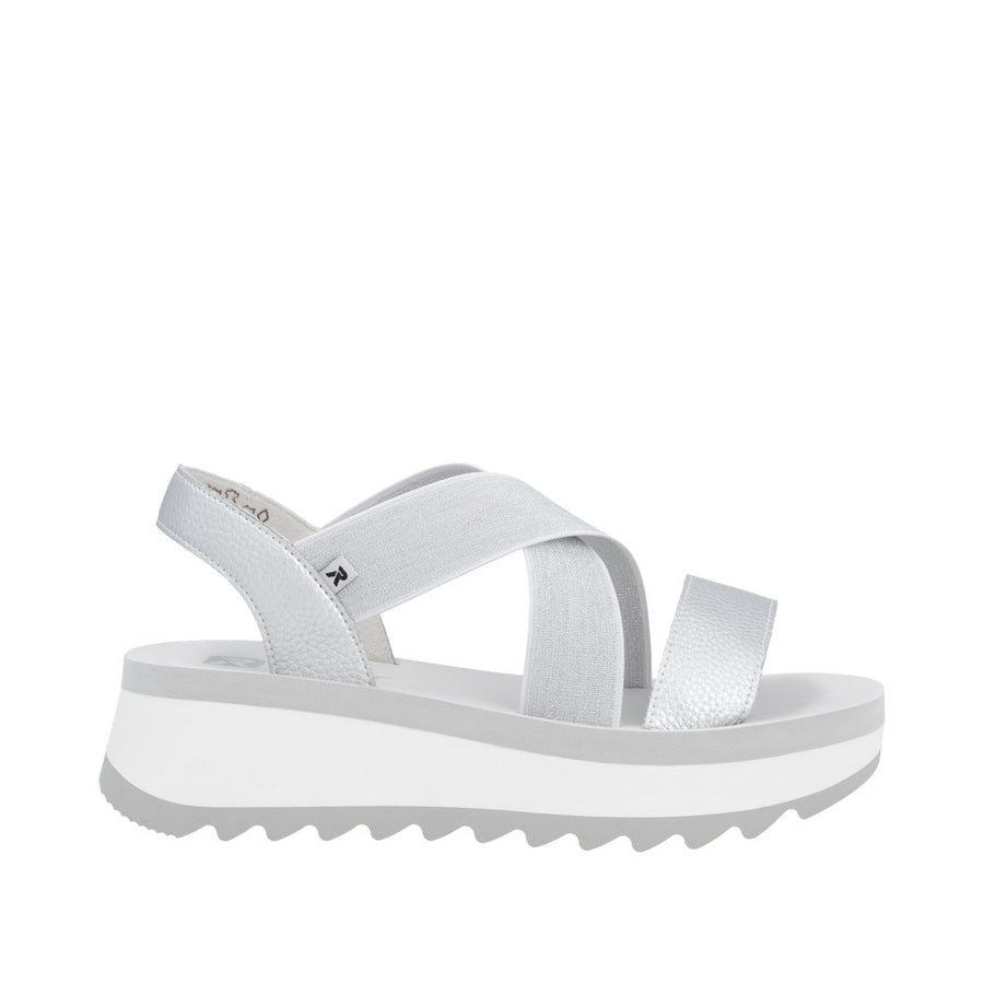 Rieker - W3053-90 - Silber/Weiss-Silber - Sandals