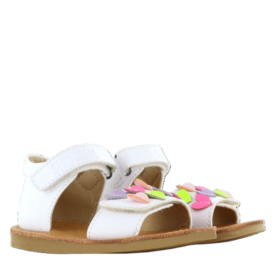 Shoesme - Classic Sandal - White Multicolor Hearts - Sandals