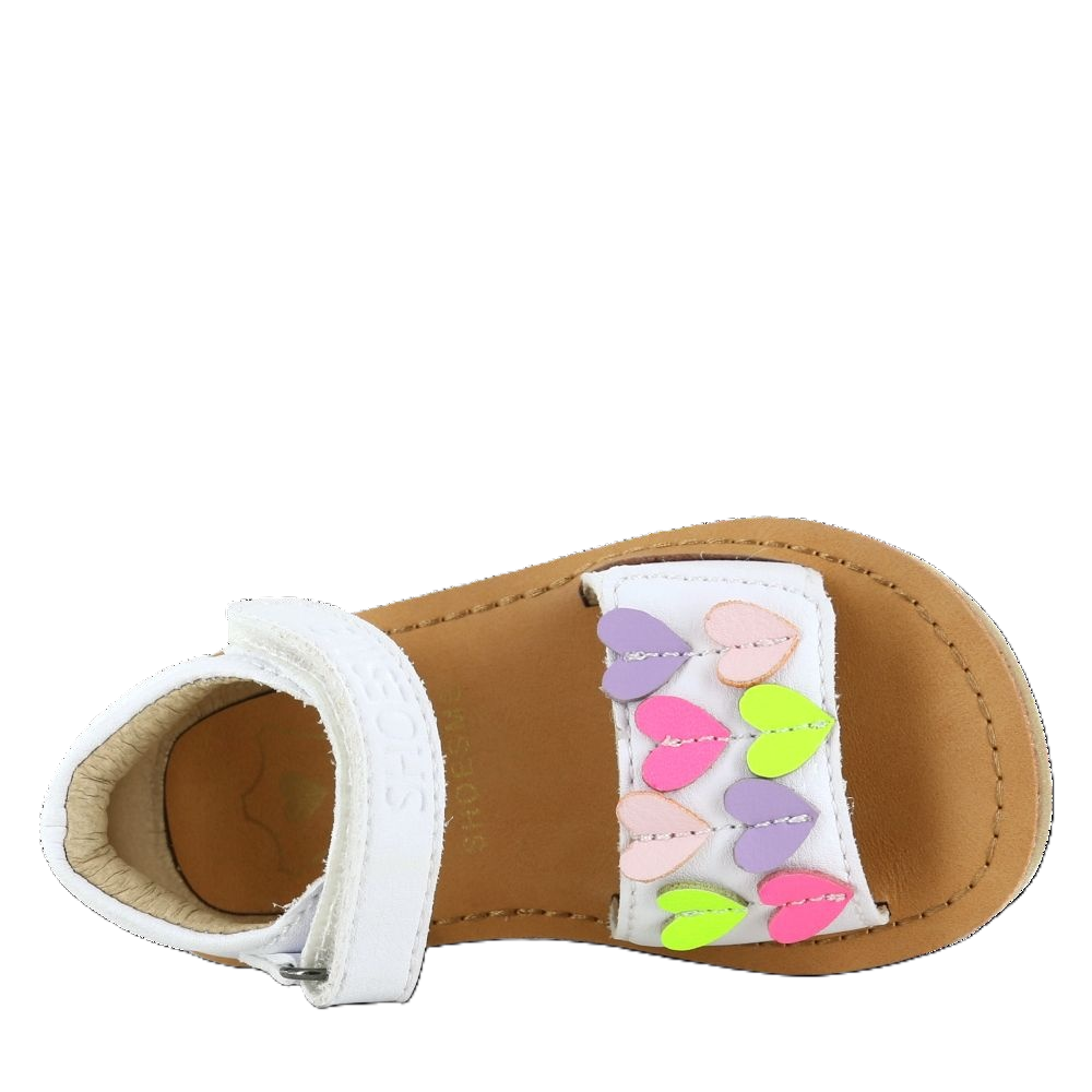 Shoesme - Classic Sandal - White Multicolor Hearts - Sandals