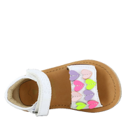 Shoesme - Classic Sandal - White Multicolor Hearts - Sandals