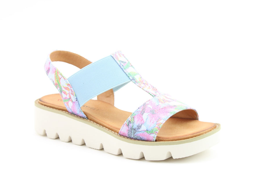 Heavenly Feet - Ritz - Floral Blue - Sandals