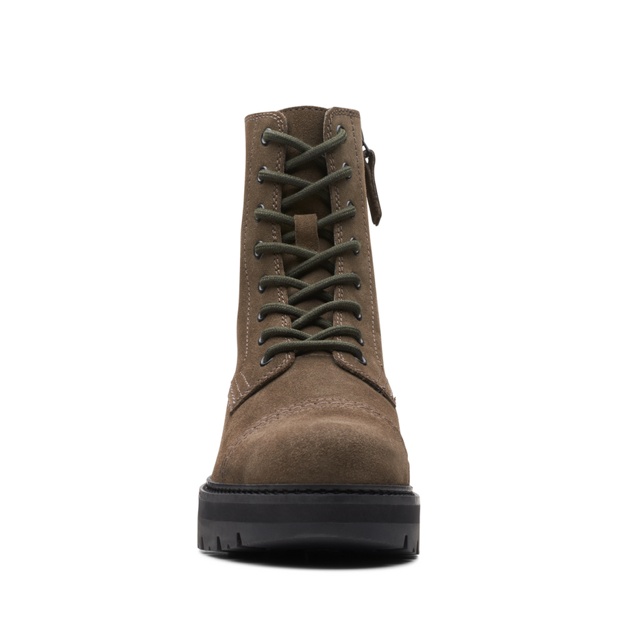 Orianna Cap - Dark Olive Suede