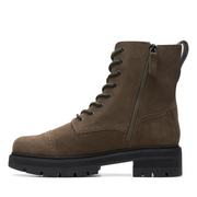 Orianna Cap - Dark Olive Suede