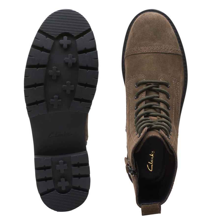Orianna Cap - Dark Olive Suede