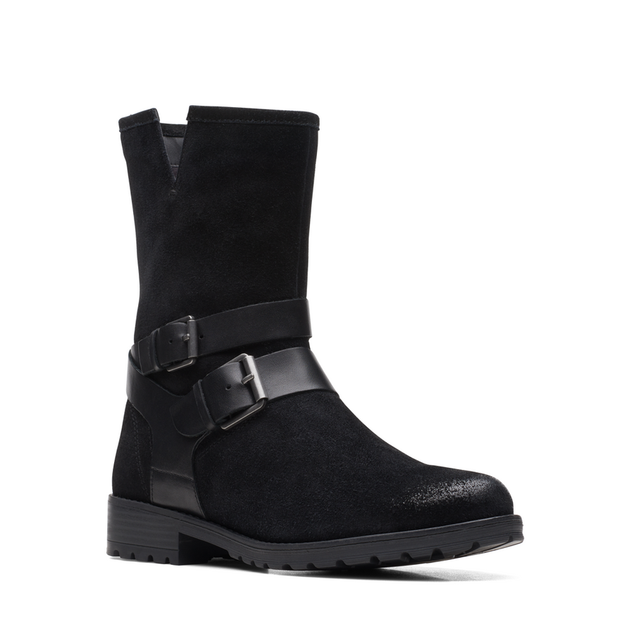 Clarkwell Mid - Black Wlined Leather