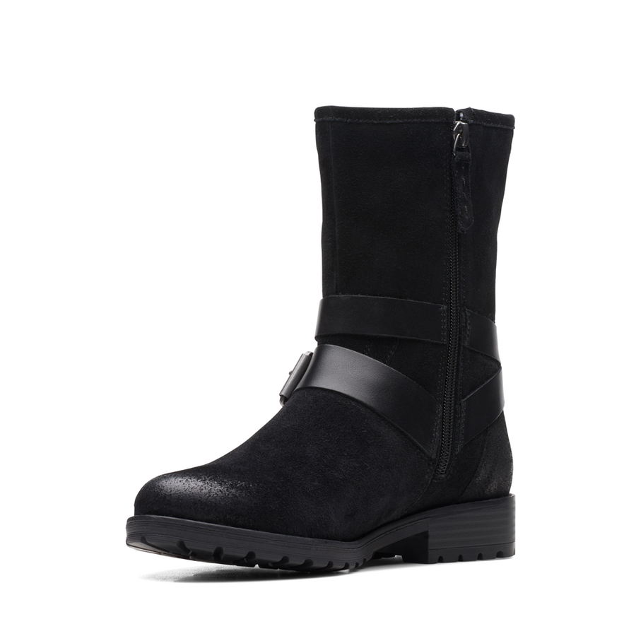 Clarkwell Mid - Black Wlined Leather