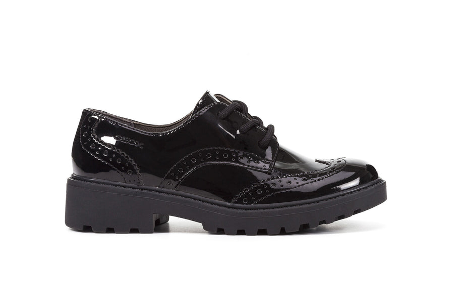 Geox - J Casey N - Black Synthetic - School Shoes